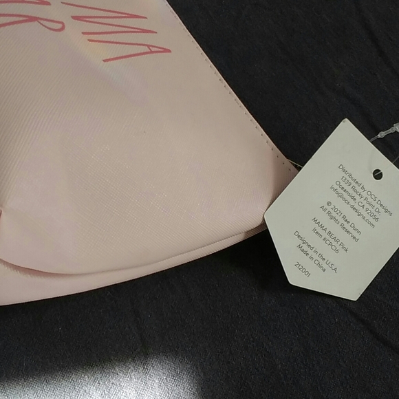 Rae Dunn baby pink cosmetic pouch Nwt - Picture 2 of 2